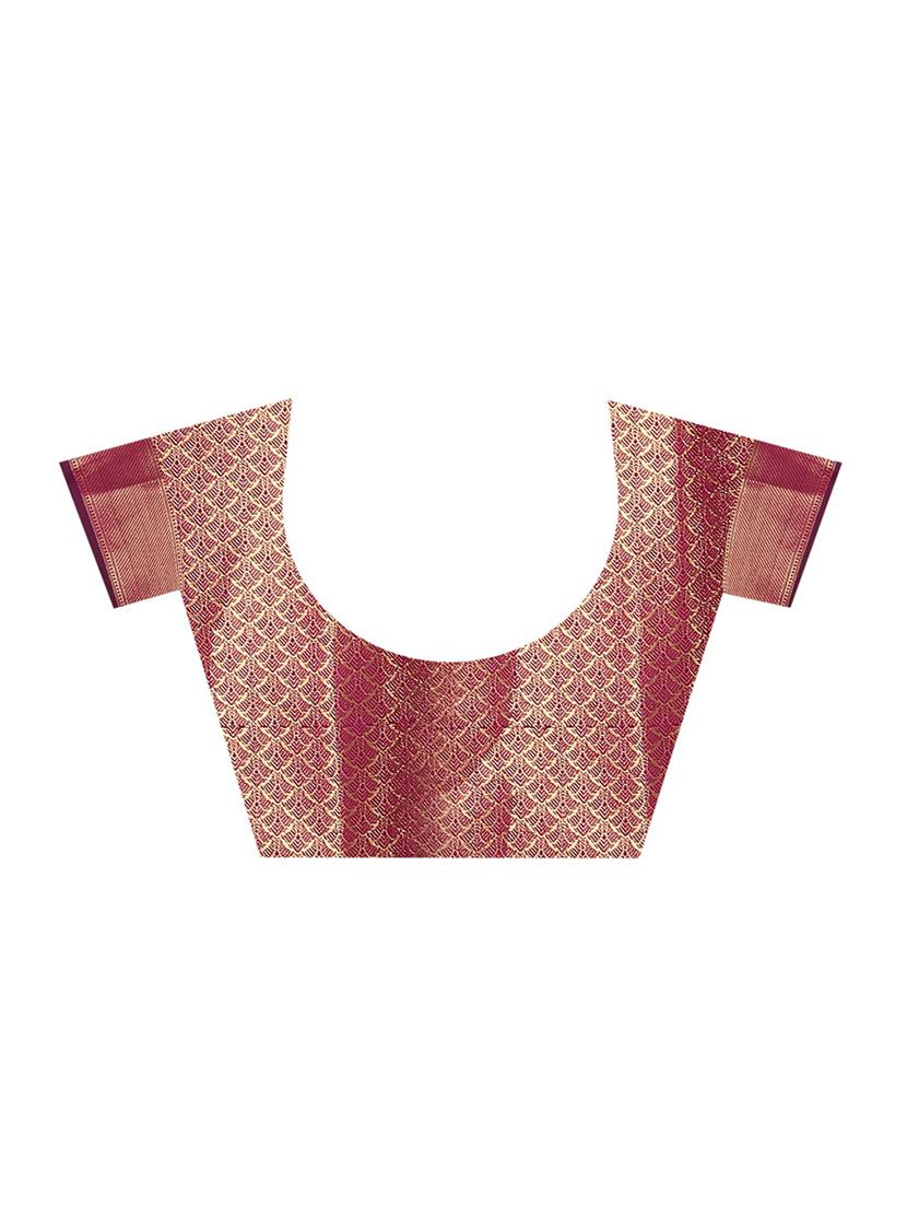 half and half zari banarasi saree with blouse - 15505842 - Standard Image - 2