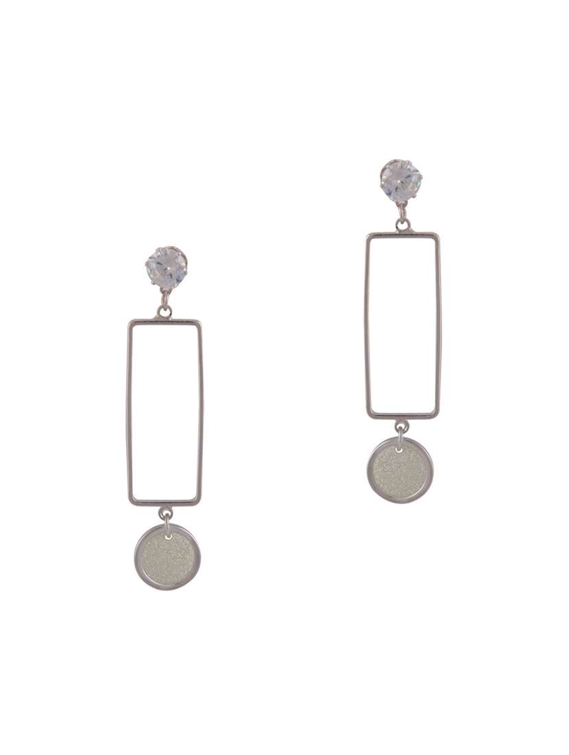 silver tone drop earrings
