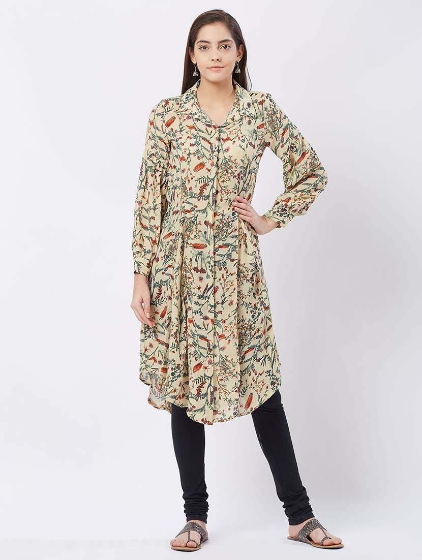 a-line shirt collor kurta