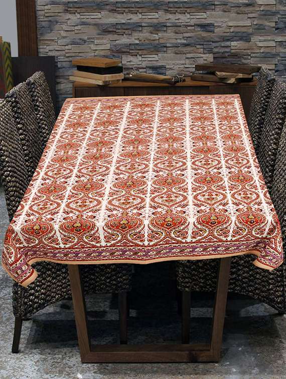 cotton screen printed table cover