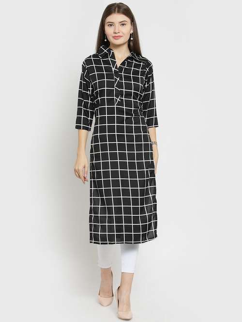 women's straight kurta - 15515836 - Standard Image - 0