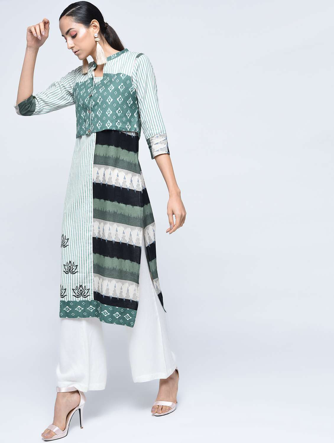 straight kurta with jacket
