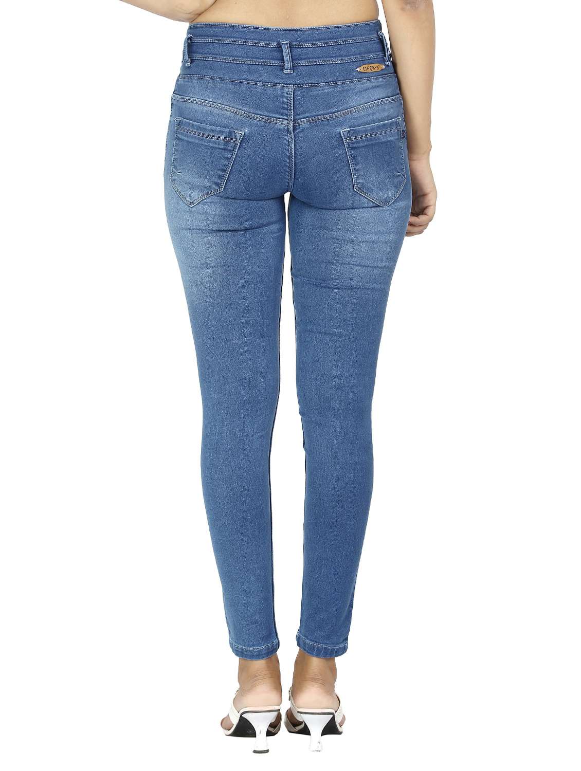 women's plain skinny fit jeans - 15518242 -  Standard Image - 2
