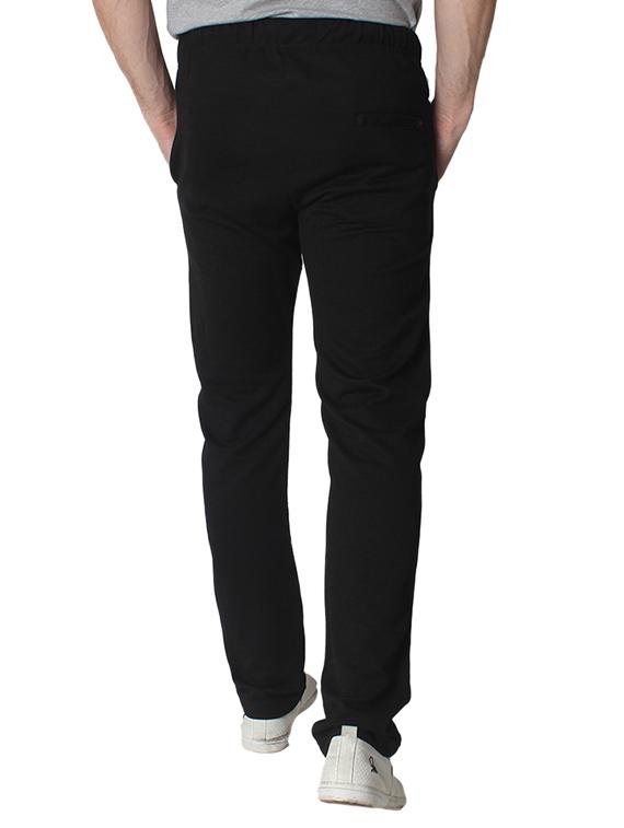 black cotton full length track pant - 15518945 - Standard Image - 2