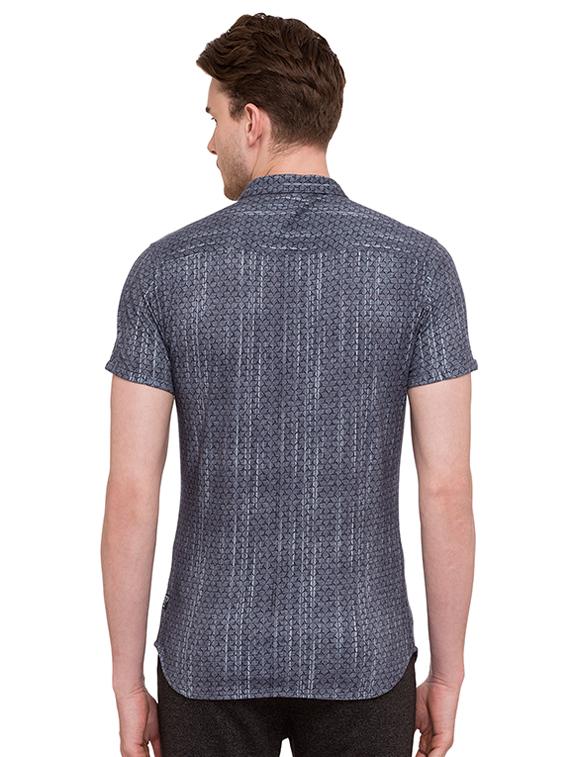 blue cotton casual shirt - 15518953 - Standard Image - 2
