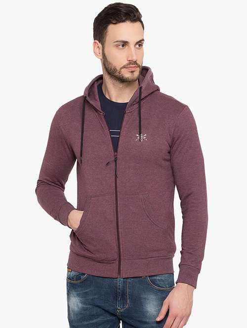 purple cotton casual jacket - 15518969 - Standard Image - 0