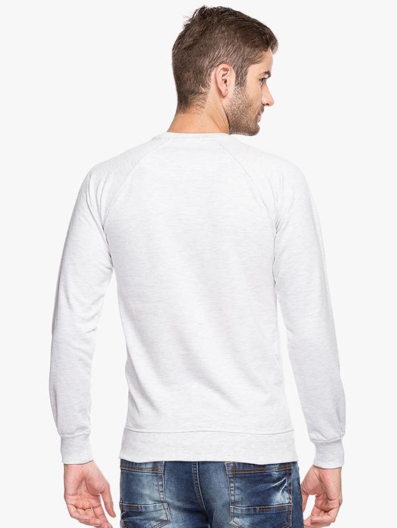 white cotton chest print sweatshirt - 15518972 - Standard Image - 2
