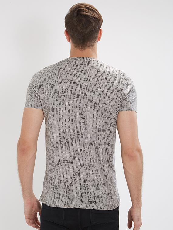 grey cotton all over print t-shirt - 15518992 - Standard Image - 2