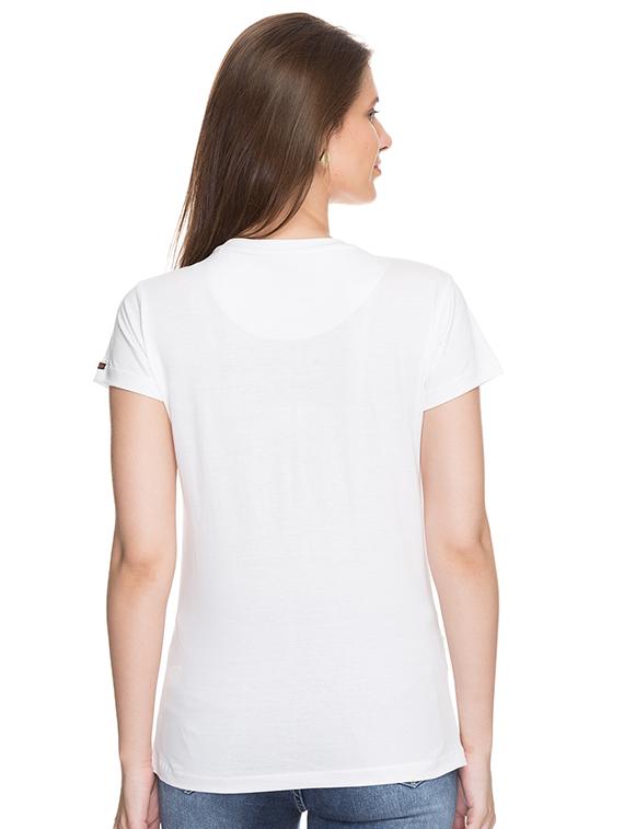 women's front print round neck t-shirt - 15519007 - Standard Image - 2