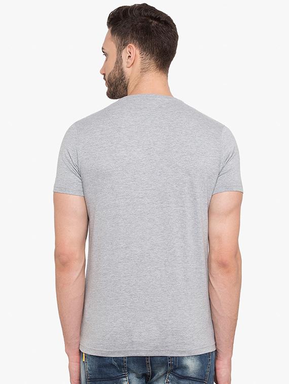 grey cotton chest print t-shirt - 15519053 - Standard Image - 2