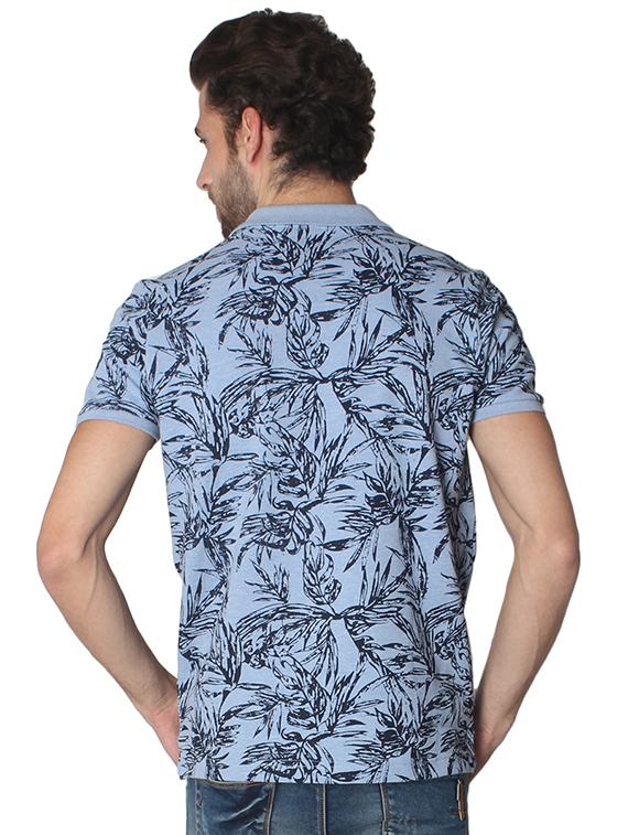 light-blue cotton all over print t-shirt - 15519101 - Standard Image - 2