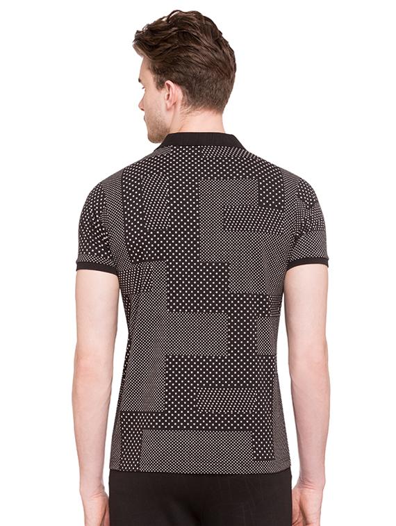 black cotton all over print t-shirt - 15519112 - Standard Image - 2
