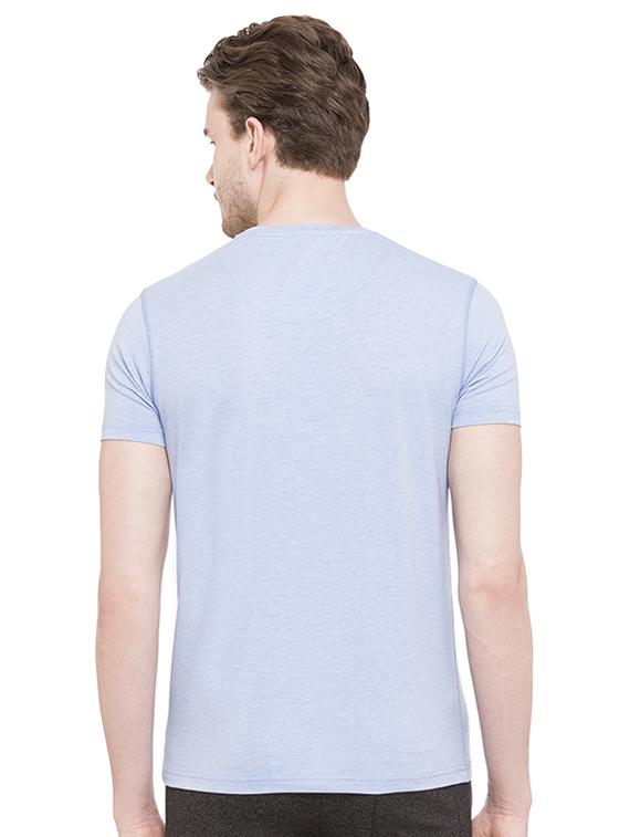 blue cotton front print t-shirt - 15519148 - Standard Image - 2