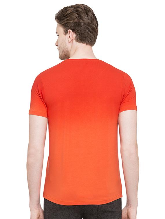 orange cotton front print t-shirt - 15519155 - Standard Image - 2