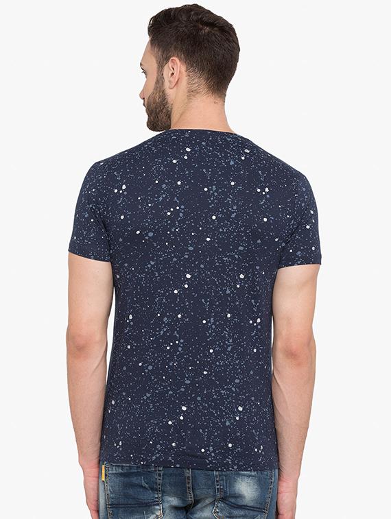 blue cotton all over print t-shirt - 15519184 - Standard Image - 2