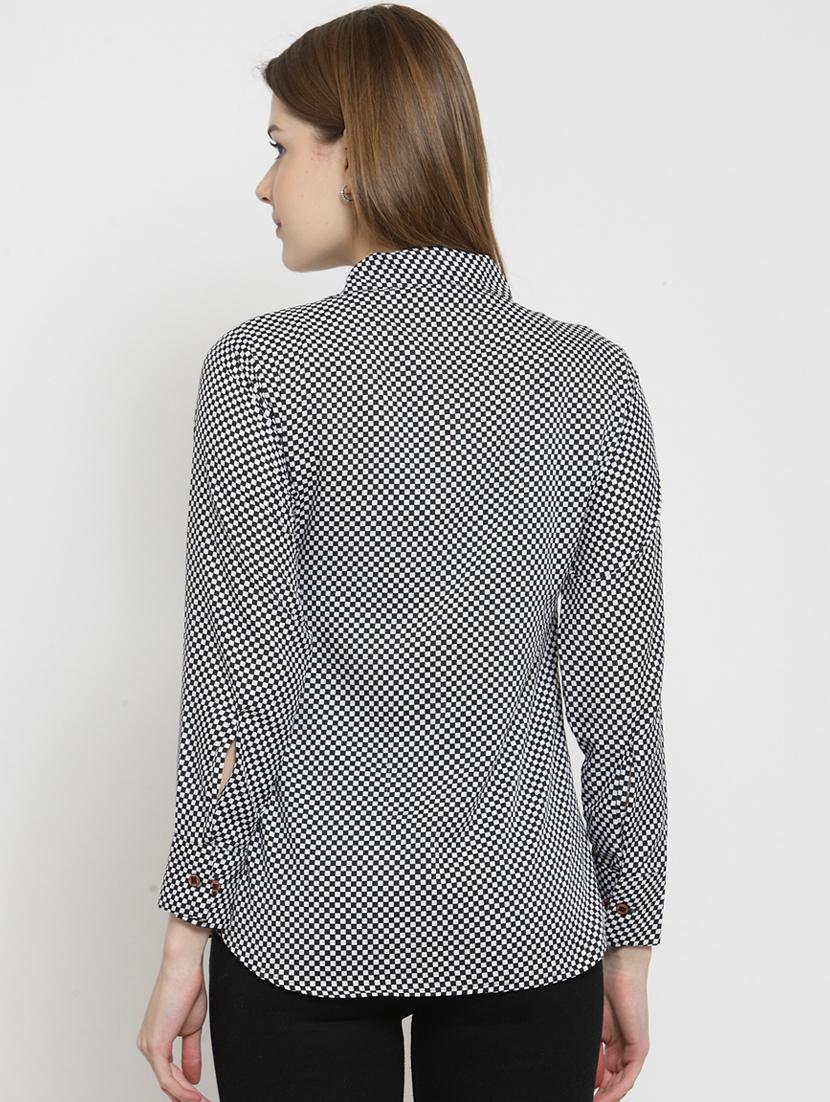 monochrome checkered shirt - 15521034 - Standard Image - 2