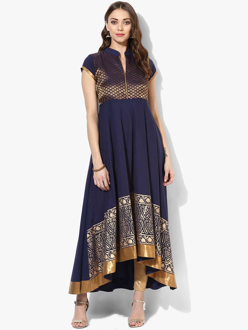  foil print high-low kurta