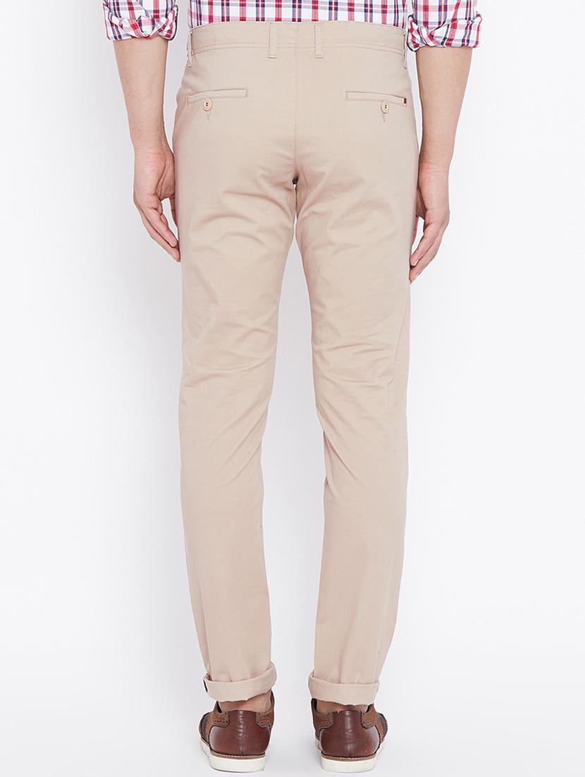 beige cotton blend chinos - 15527520 - Standard Image - 2