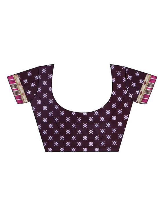 geometrical half and half saree with blouse - 15528266 -  Standard Image - 2