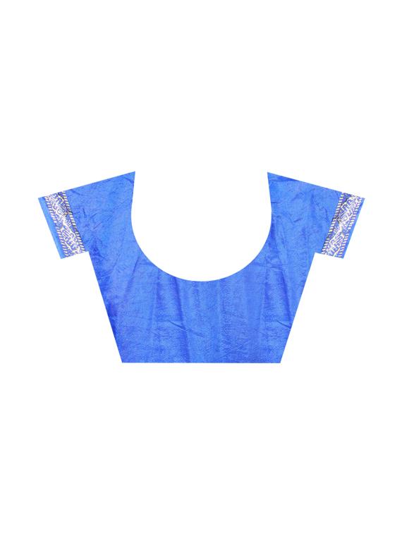 zari bordered bandhani saree with blouse - 15534387 - Standard Image - 2