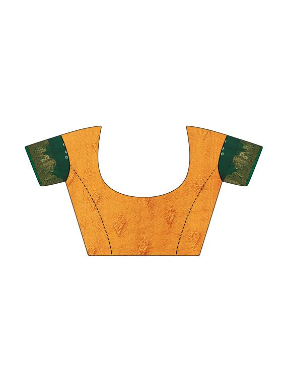 zari bordered bandhani saree with blouse - 15534421 - Standard Image - 2