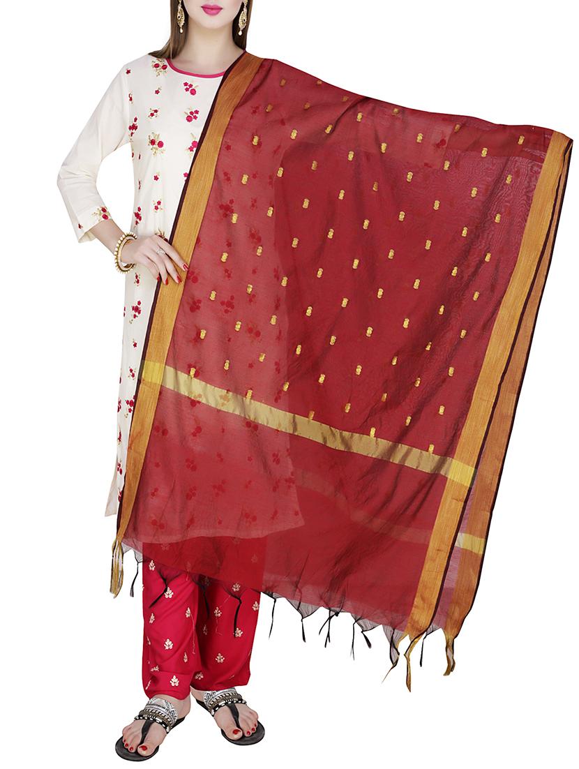 self-design banarasi dupatta - 15535166 -  Zoom Image - 0