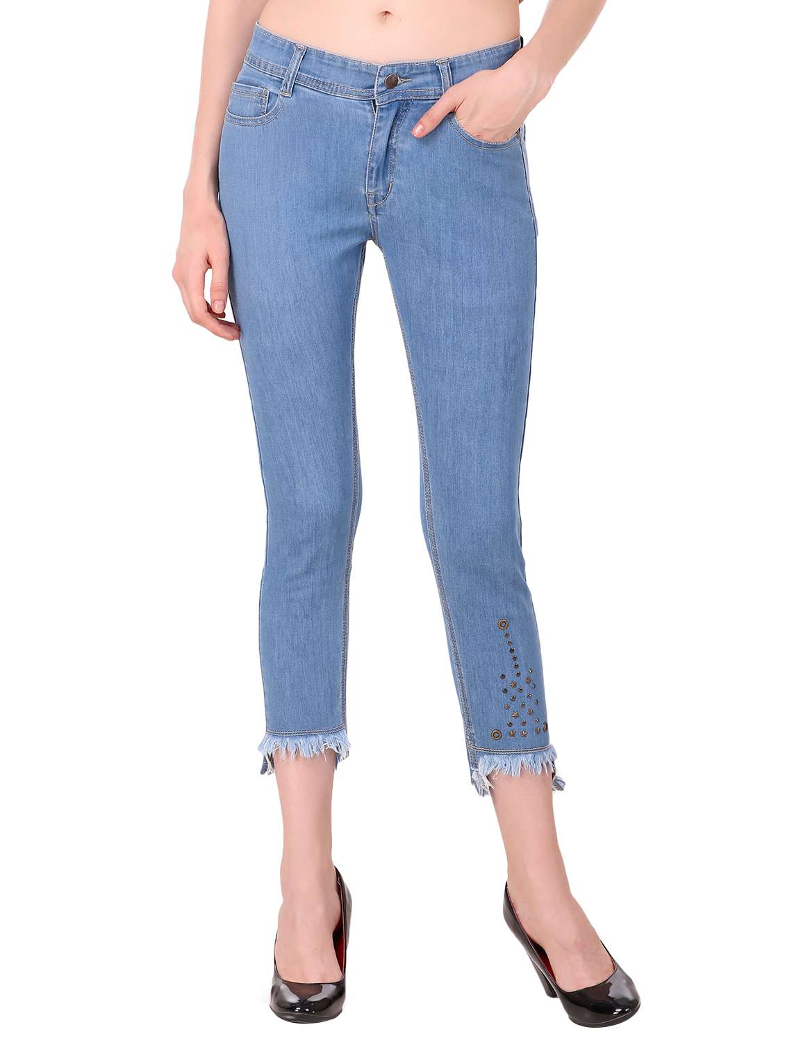 women's plain slim fit jeans