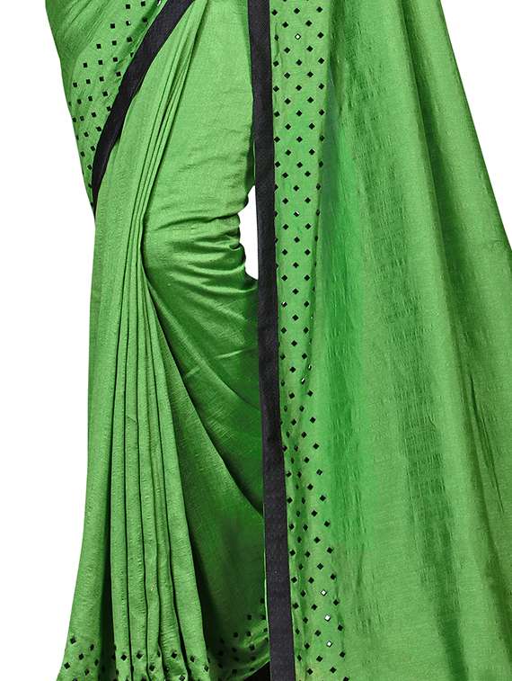 mint green bordered saree with blouse - 15544103 -  Standard Image - 2