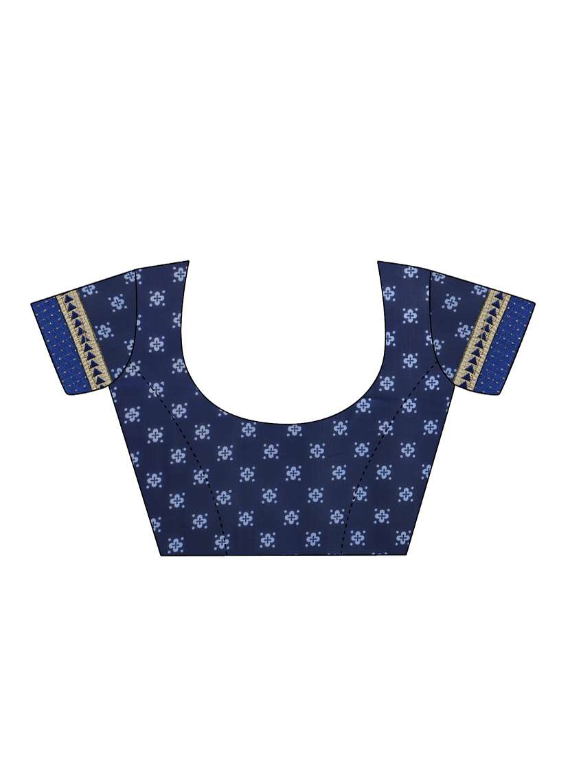 printed half and half saree with blouse - 15544360 -  Standard Image - 2