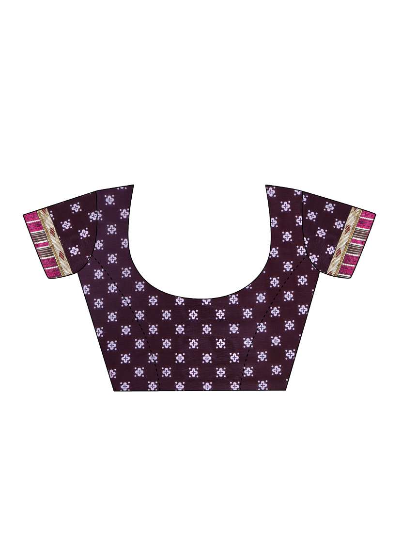 printed half and half saree with blouse - 15544361 -  Standard Image - 2