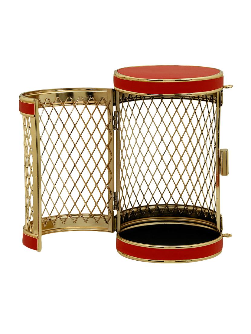 red metal box clutch - 15544769 - Standard Image - 2