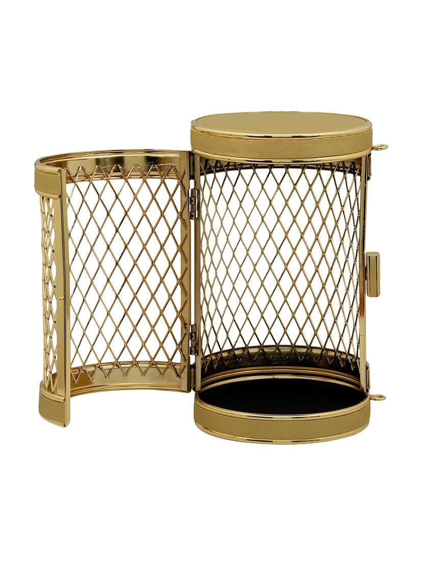 gold metal box clutch - 15544771 -  Standard Image - 2