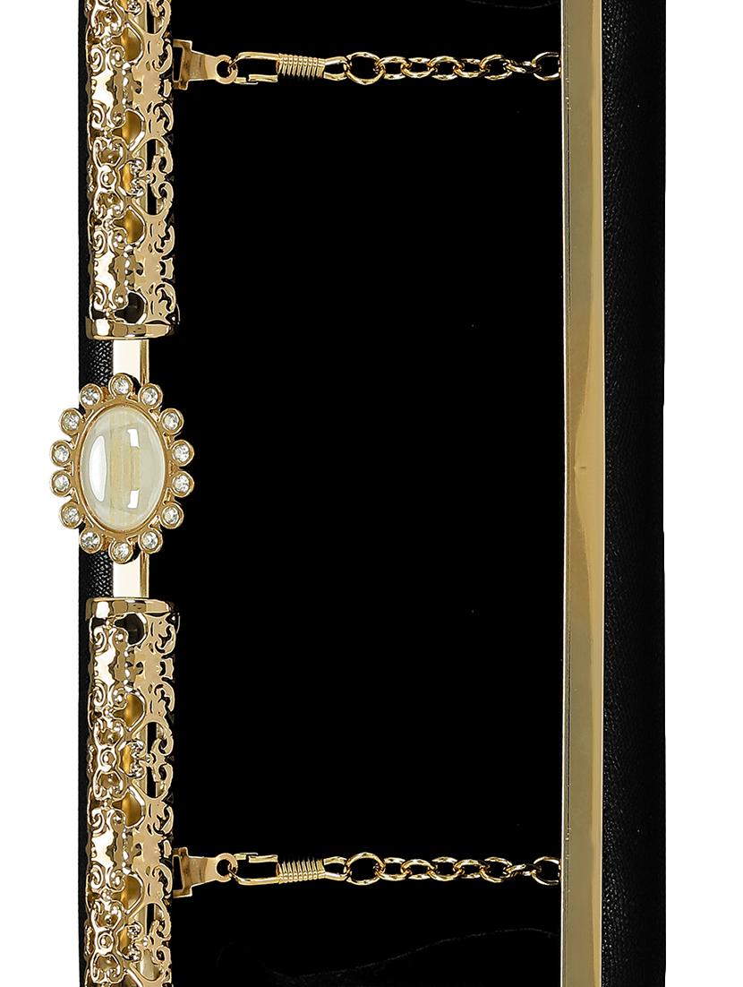 black leatherette (pu) box clutch - 15544774 - Standard Image - 2