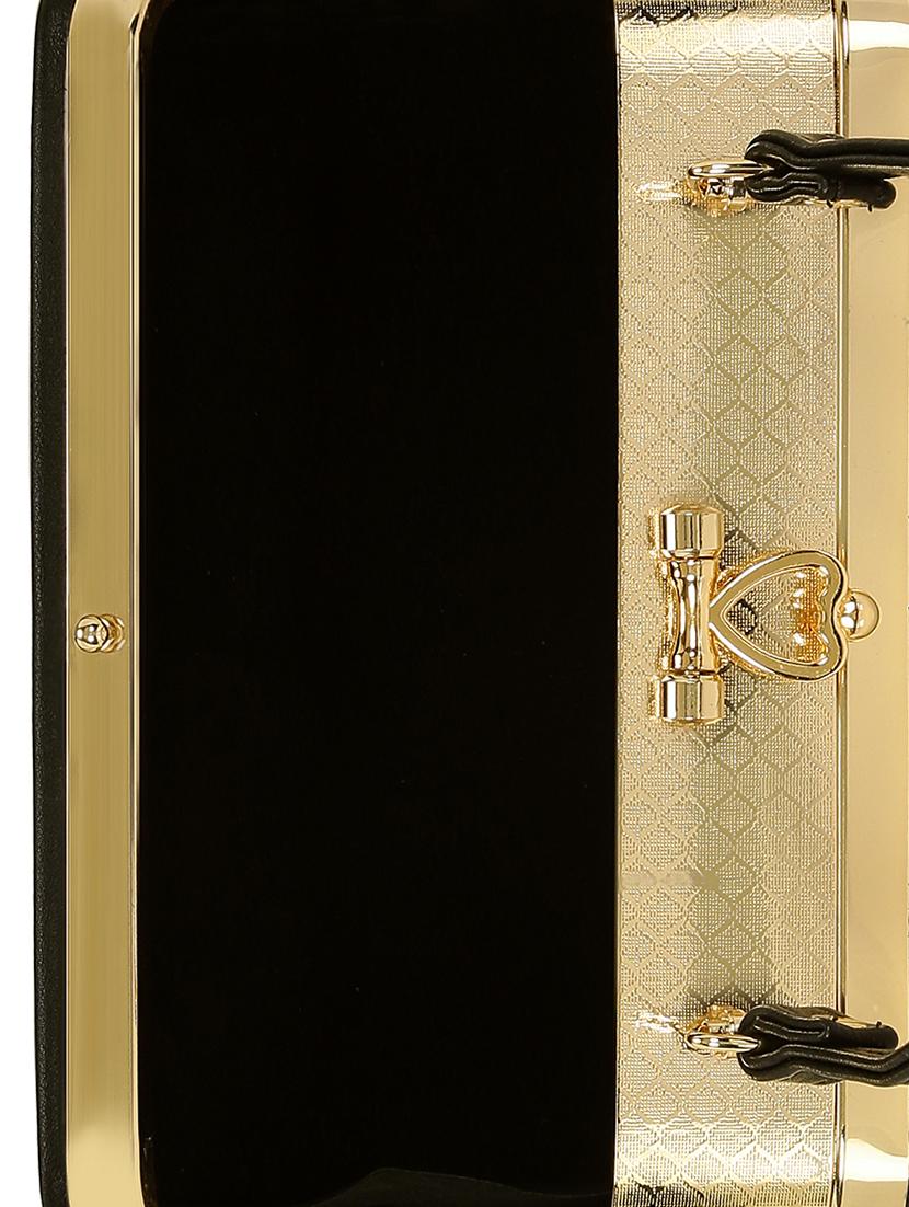 black leatherette (pu) regular clutch - 15544780 - Standard Image - 2