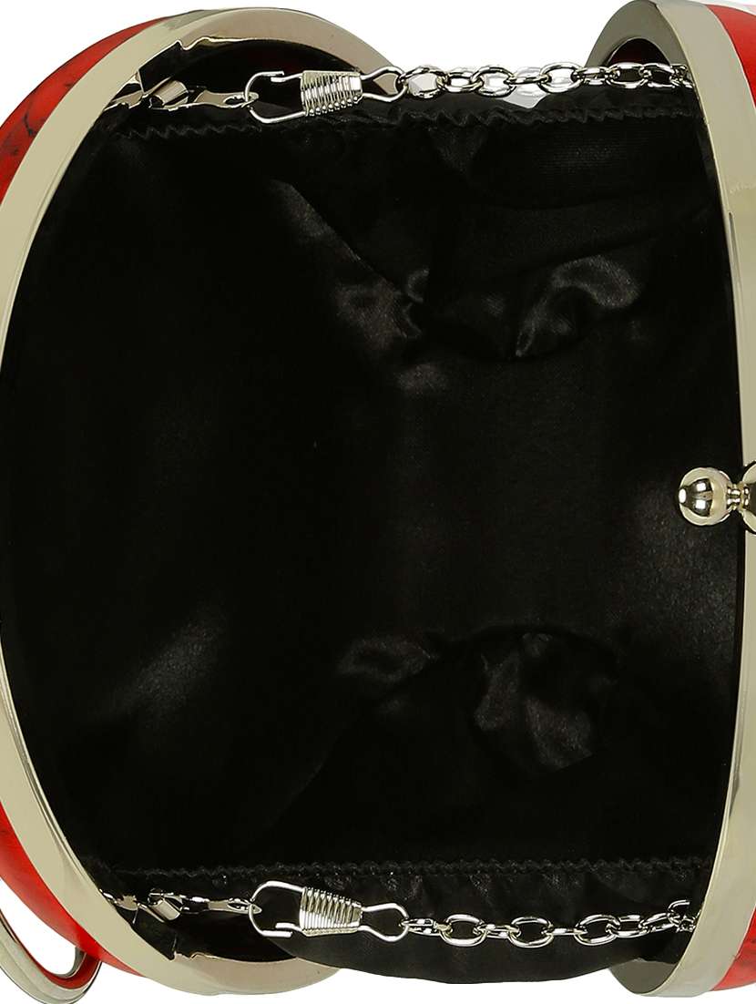 red leatherette (pu) box clutch - 15544783 -  Standard Image - 2