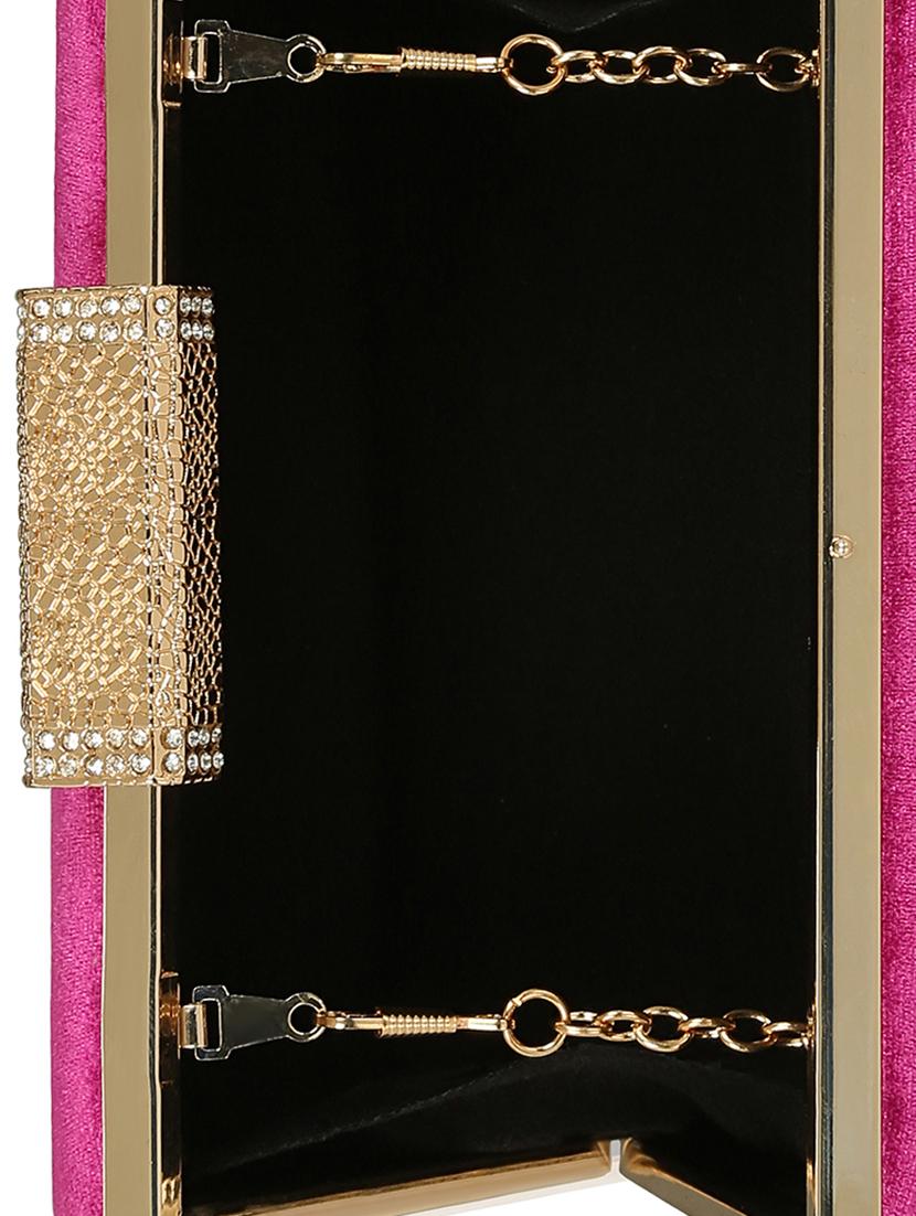 purple velvet box clutch - 15544788 - Standard Image - 2