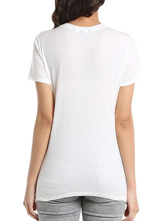 slogan print crew neck tee - 15545573 -  Standard Image - 2