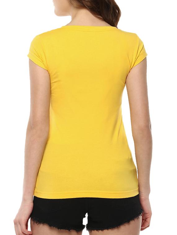 letter print cap sleeved tee - 15545635 - Standard Image - 2