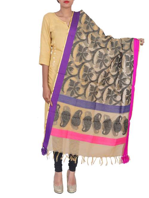 banarasi dupatta with tassels - 15545824 -  Standard Image - 0