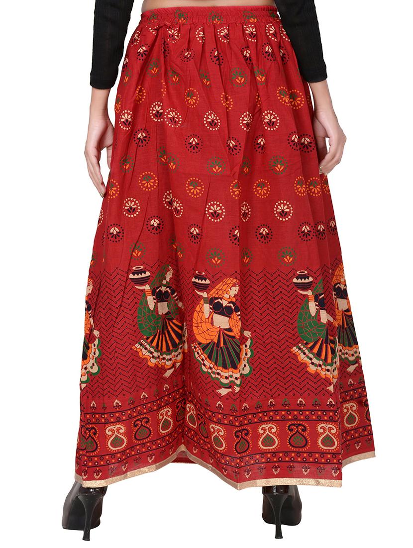 printed flared skirt - 15546223 - Standard Image - 2