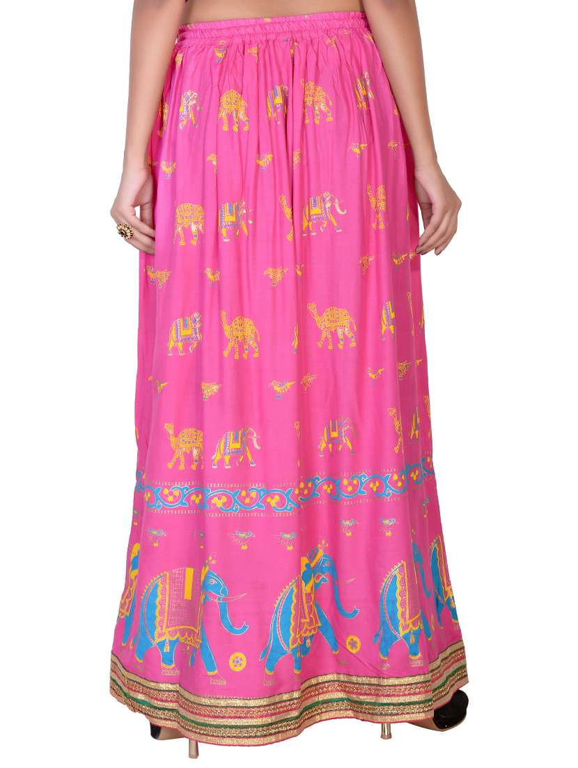 printed flared skirt - 15546226 - Standard Image - 2