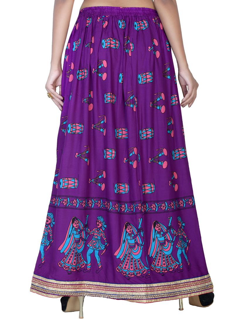 conversational printed flared skirt - 15546231 - Standard Image - 2