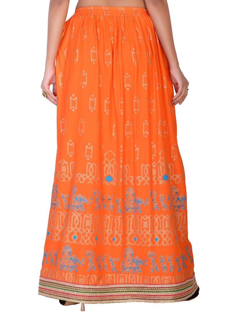 conversational printed flared skirt - 15546235 - Standard Image - 2