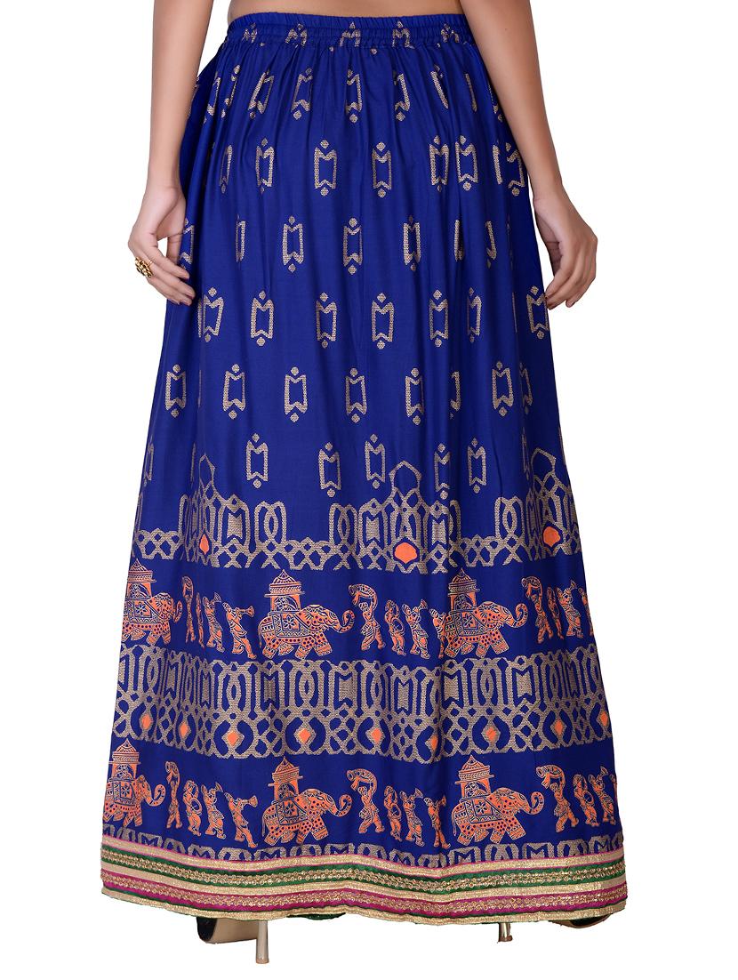 conversational printed flared skirt - 15546240 - Standard Image - 2
