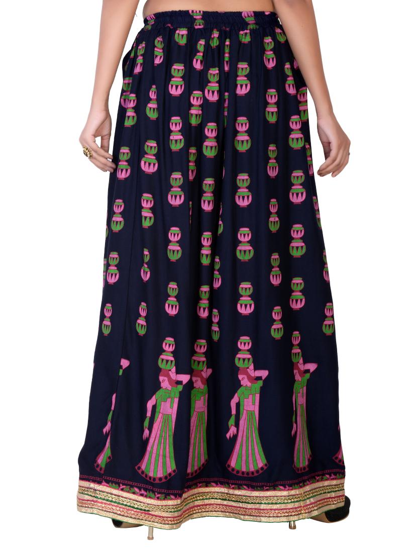 conversational printed flared skirt - 15546245 - Standard Image - 2