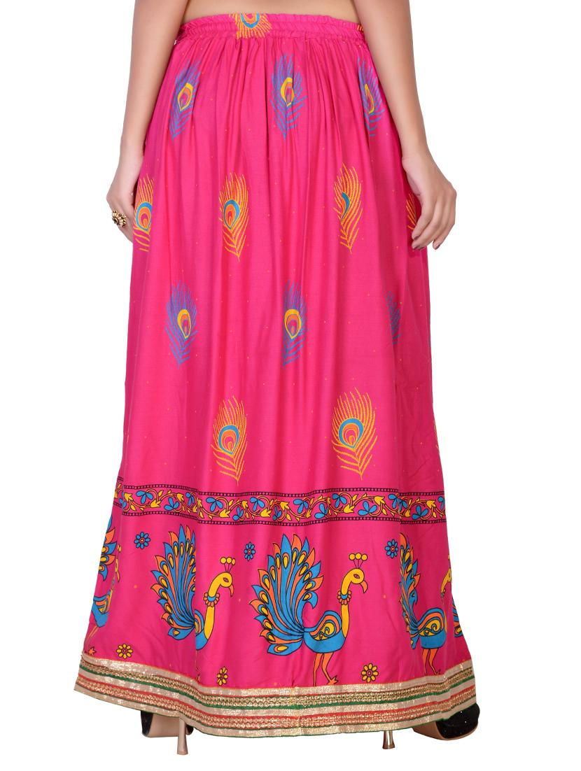 conversational printed flared skirt - 15546246 - Standard Image - 2