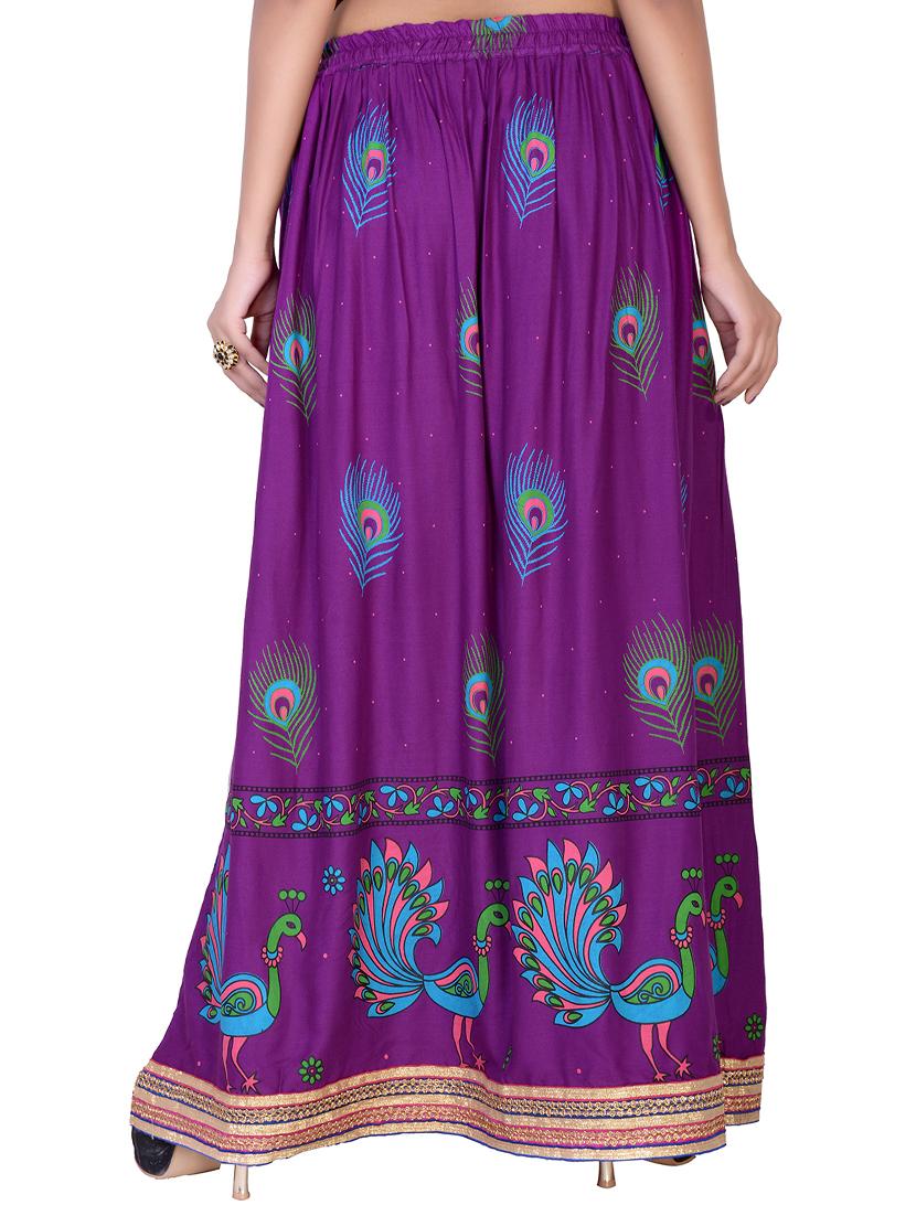 conversational printed flared skirt - 15546247 - Standard Image - 2