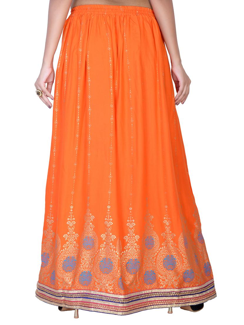 conversational printed flared skirt - 15546250 - Standard Image - 2