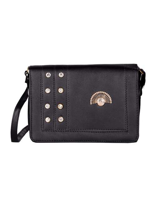 black embellished regular sling bag - 15557536 -  Standard Image - 0