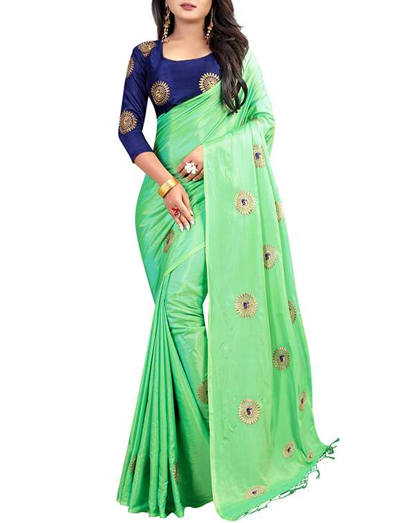 zari conversational  embroidered saree with blouse